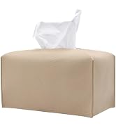 Hapforever 1PC Extra Large Rectangle Tissue Box Cover, PU Leather Rectangular Tissue Box Holder w...