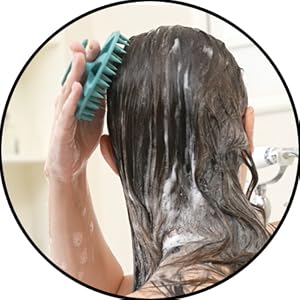 wet scalp brush hair wash scrubber