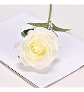 Tiosen Artificial Silk Rose Stem, 16.8 inches, Single Long Stem Flower for Home Decor, Table Cent...