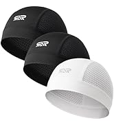 THINDUST 3Pcs Breathable Mesh Skull Cap,Lightweight Quick Dry Sports Helmet Liner for Men Women, ...