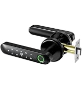 EVANSHOW Smart Door Knob with Fingerprint Lock - 5-in-1 Keyless Entry (Fingerprint/App/Code/IC Ca...