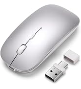 Wireless Bluetooth Mouse with Jiggler Mode, Rechargeable Silent Mouse for MacBook Air/Pro Laptop ...