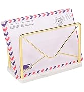 Jeasor Modern Mail Holder for Home Office, Metal Letter Organizer Sorter for Desk, Cutout Mail En...
