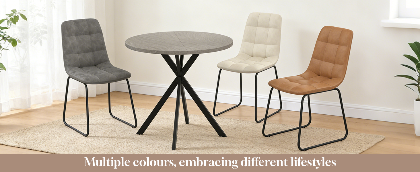 Round Dining Table Chairs Set for 2