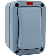 NineLeaf Outdoor Waterproof Light Switch, IP66 15A 125V SPDT Dual Control, Mini Slim Design with ...