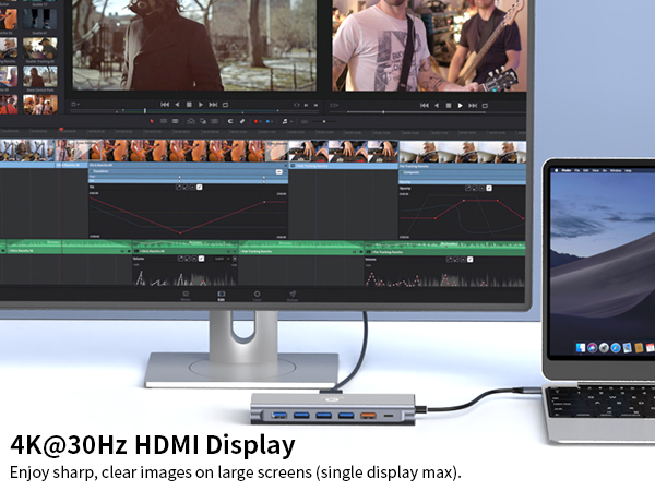 WWLSV 14-IN-1 USB C Docking Station Dual Monitor 4K@30Hz Display PD 100W