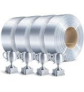 SUNLU 4KG Silk PLA Plus Filament Refill, No-Spool 3D Printer Silk Filament 1.75mm for Reusable Sp...