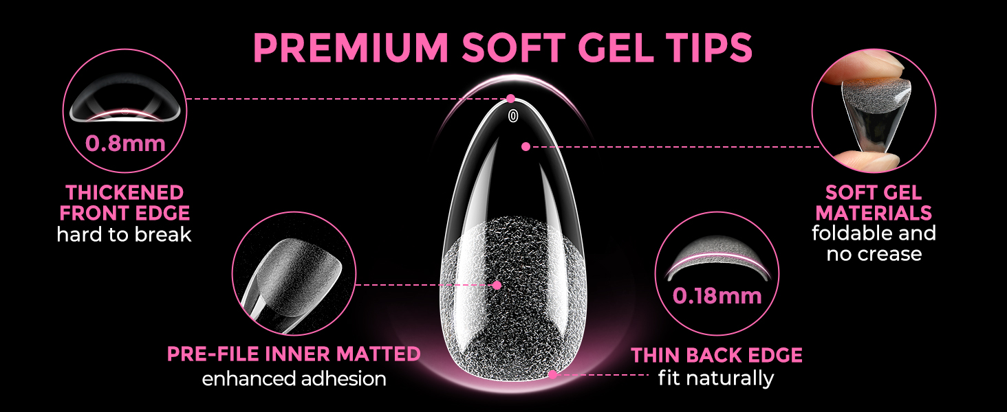 premium soft gel tips