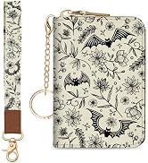Blusabaca Credit Card Holder for Women, Goth Small RFID Blocking Wallet with Wristlet Strap, Goth...