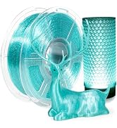 IEMAI Clear PETG Filament 1.75mm, Light Blue Transparent Filament with Glitter, Sparkling Galaxy ...