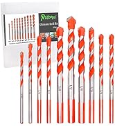 Ruibapa 10pcs Orange Ultimate Drill Bit Multi-function Twist Triangle Drill Bit Tungsten Carbide ...