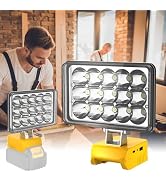 T-SUN 75W LED Work Light, 7500LM Portable Flashlight for Dewalt 20V Max Battery(Not Included), 2 ...