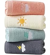 Lchkrep Hand Towels 4 Set, 100% Cotton Bath Hand Towel for Bathroom, Face, Kitchen, Gym and Spa, ...