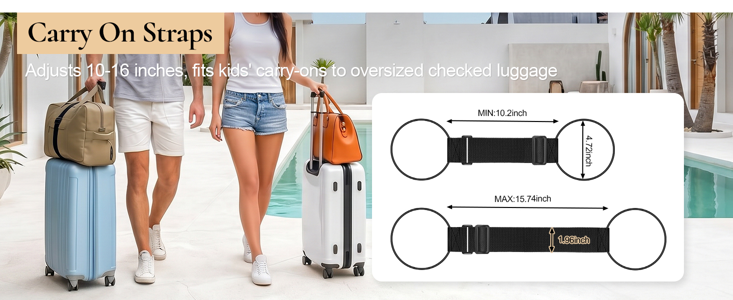 luggage connector straps for suitcases