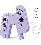 Switch Joy-Con Charging Grip Compatible with Nintendo Switch Standard & OLED Model, V-Shaped Swit...