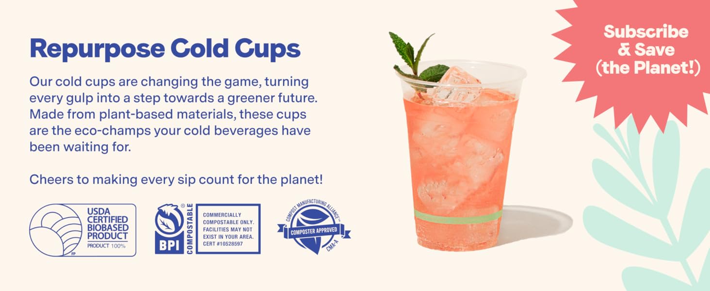 Repurpose Compostable 12oz Cold Cups