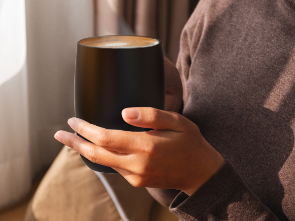 heated coffee cup