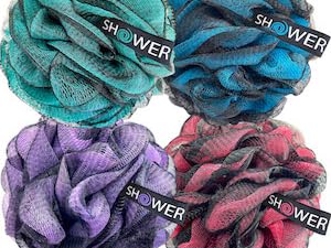 Color Charcoal Loofah 4 Pack