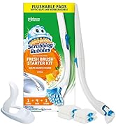 Scrubbing Bubbles Toilet Bowl Brush and Holder with Toilet Cleaner Refill Pads, Fresh Brush Toile...