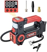 IRONFIST Portable Tire Inflator Compatible with MILWAUKEE 18V Battery, Air Compressor with Warnin...