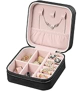 Small Jewelry Box, KENOBEE Girls Jewelry Organizer Mini Travel Case Portable Jewelry Display Stor...