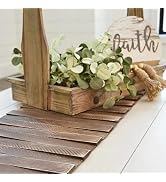 Wooden Table Runner,Natural Durable Wood Table Runner,50 x 12 Inches,Coffee Table Runner with Thi...
