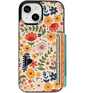 uCOLOR for iPhone 13 14 15 Case with Card Holder- Slim Leather Wallet Case Credit Card Holder Dro...