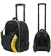 MELOTOUGH Rolling Tool Bag with Wheels,Large Heavy Duty Rolling Tool Bag for Men with 35 Pockets&...