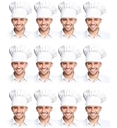 Xeoxarel Chef's Hats Adjustable Elastic Baker Kitchen Cooking Chef Cap for Adult/Kids