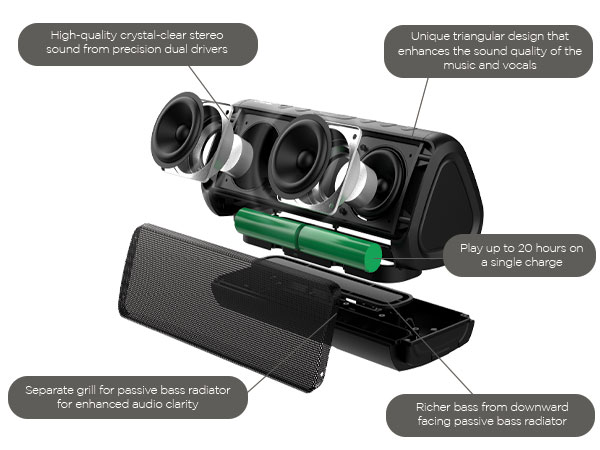 OontZ Angle 3 Ultra Bluetooth Speaker, Black