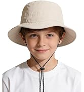 Century Star Kids UPF 50+ Sun Protection Bucket Hat, Waterproof Packable Rain Hat Boys Girls Beac...