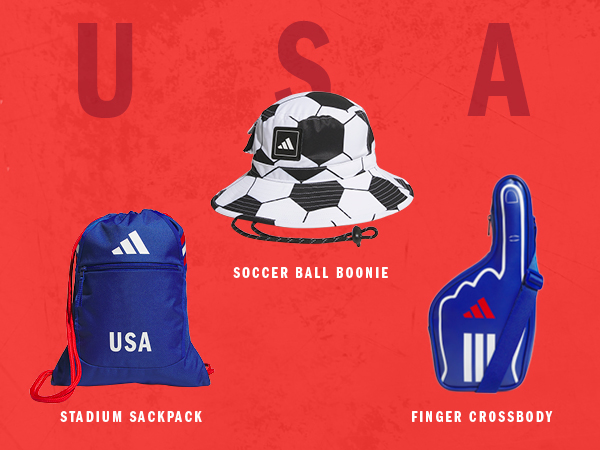 USA Stadium Sackpack Soccer Ball Boonie Finger Crossbody