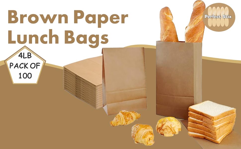 4lb Brown Paper Lunch Bags