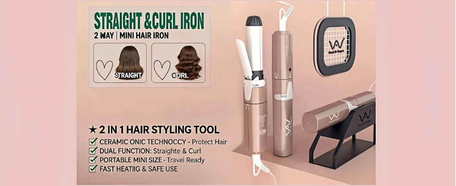2-in-1 Hair Miracle: Dual Voltage Curling Iron