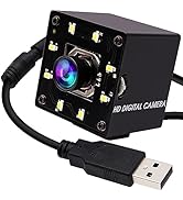 ELP 4K USB Camera Night Vision 8mp Autofocus Webcam for Computer Mini UVC USB2.0 Lightburn Camera...