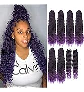 Purple Boho Goddess Locs Crochet Hair 8 Packs 22 inch Purple River Locs Crochet Hair Boho Faix Lo...