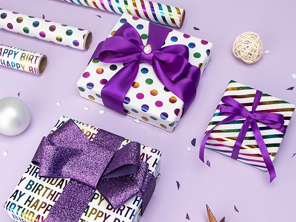 17inch birthday iridescent wrapping paper 1