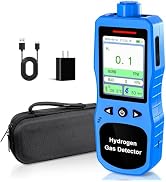 ZYKYCX Hydrogen Gas Detector 0-1000 PPM, 0.1 PPM High Accuracy H2 Monitor with 3 Types Alarm, Rec...