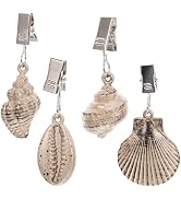 Kichvoe 4pcs Tablecloth Weights Sea Shell Table Cover Weights Tablecloth Clips Hangers Tablecloth...