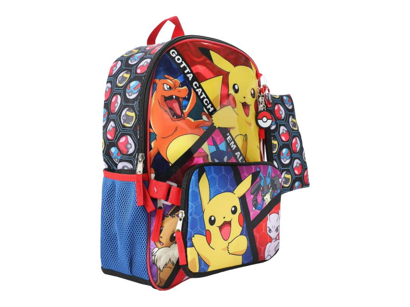 Pokemon Trainer Gotta Catch 'Em All Youth 5-Piece Backpack Set