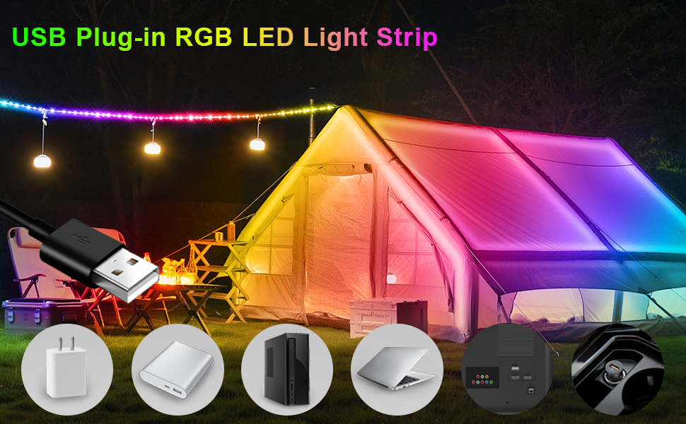 usb plug-in rgb led strip lights