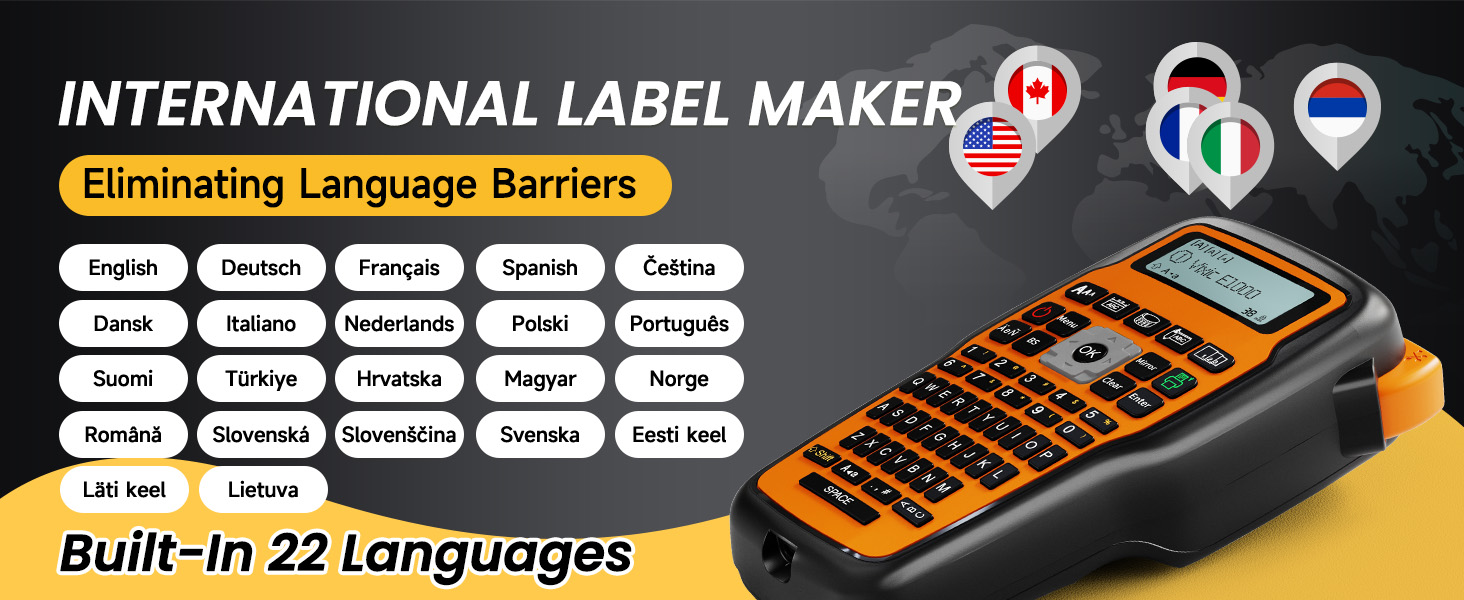 label machine support different language impresora de etiquetas adhesivas etiquetadora portatil