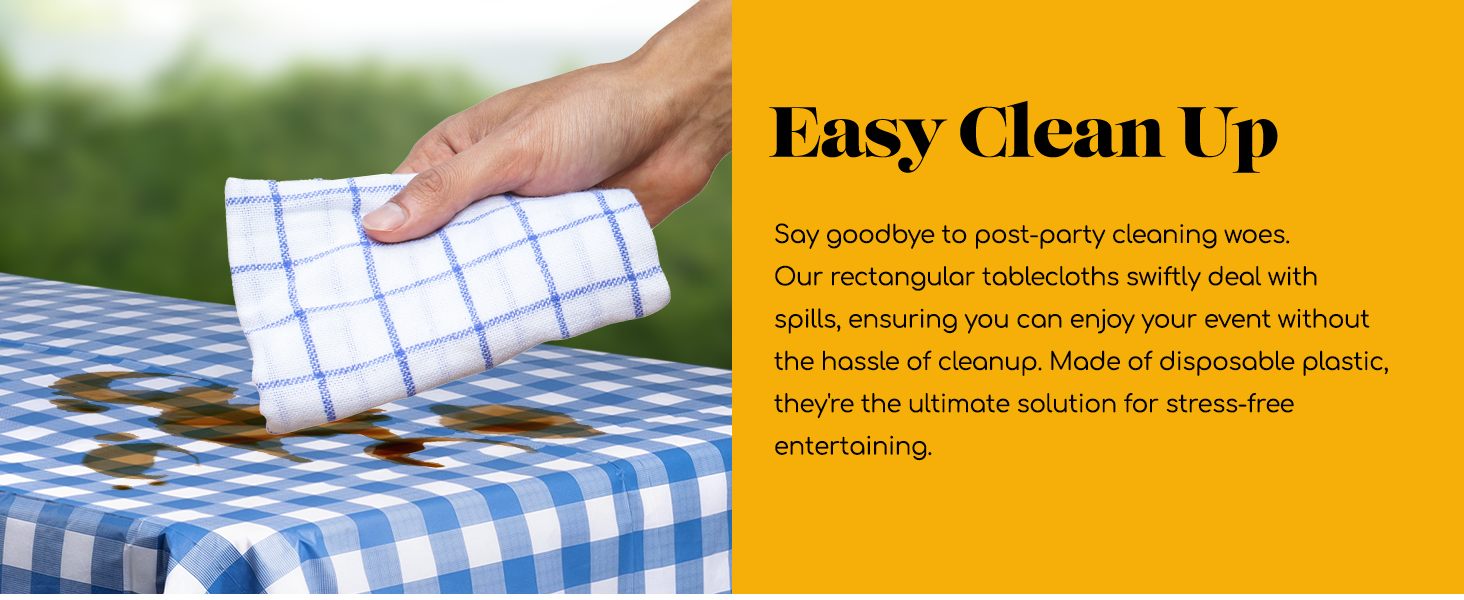 Grandipity Rectangle Tablecloth GINGHAM BLUE