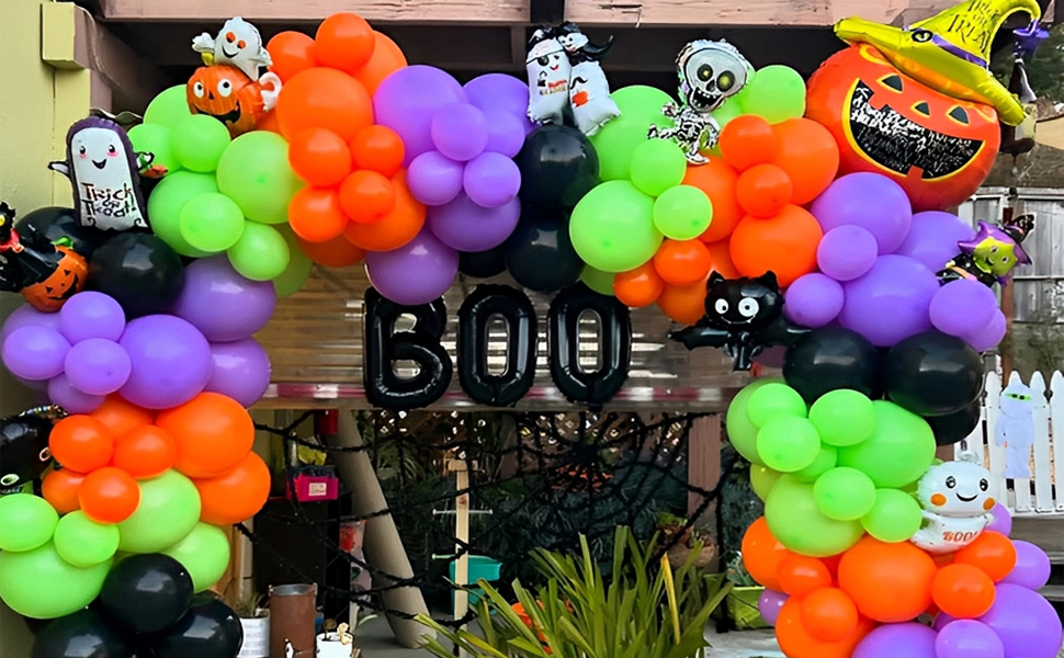 halloween balloons halloween party balloons black purple orange green balloons