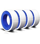 4 Rolls 1/2 Inch(W) X 520 Inches(L) Teflon Tape,for Plumbers Tape,PTFE Tape,Sealing Tape,Plumbing...