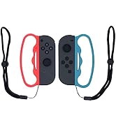 Mcbazel Boxing Grip with Hand Straps for NS Switch/Switch OLED Joy-Con Fitness Boxing Game Blue a...