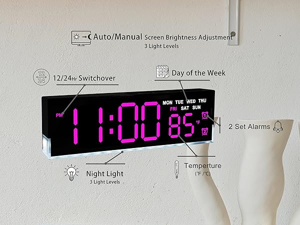 led DESK clock