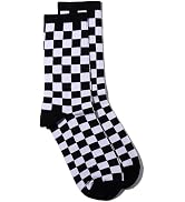 GANPUB 1Pair Fashion Harajuku Trends Checkerboard Socks Geometric Checkered Socks Hip Hop Cotton ...