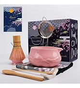Joyscale Matcha Whisk Set, Matcha Set Whisk And Bowl, 8 Pcs Matcha Kit Set(Mountains Design), 16 ...