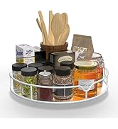 Lazy Susan Turntable Organizer - 10" Metal Rotating Spice Rack for Cabinet Pantry Refrigerator, W...